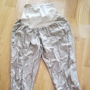 XL Khaki Maternity Cargo Pants